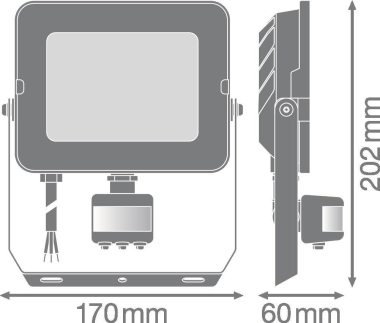 LEDV FL COMP SEN V 50W840 SYM 100 BK 