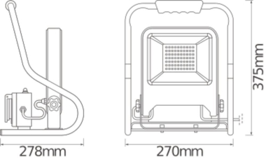 LEDV LED WORKLIGHT R-STAND SOCKET50 