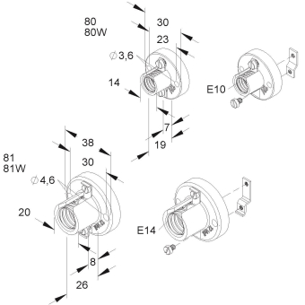 HKL Kleinfassung Iso E14              81 
