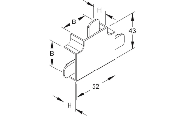Kleinhuis T-Stück 90° m.Laschen FT2030.3 