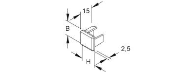 Kleinhuis Endstück 20x20         E2020.6 