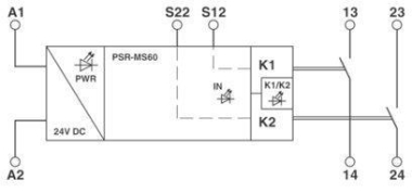 Phoenix 2904958     PSR-MS60-2NO-24DC-SC 