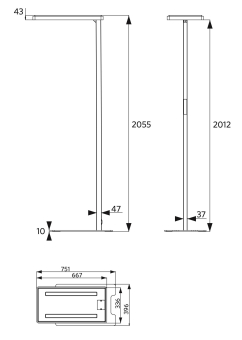 OPPLE Stehleuchte Falcon-P BLE2 weiss 
