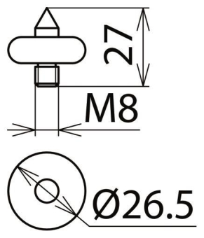 DEHN Tastelektrode A m. Gewinde   766913 