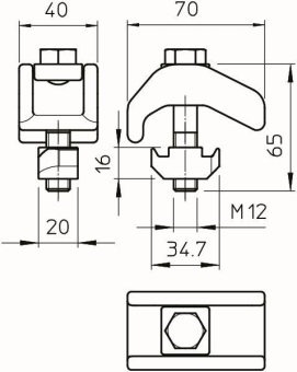 OBO TKH-S-30 ZL Spannklaue schwer 