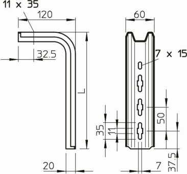 OBO TPSA 395 FS TP-Stiel/ Wand 