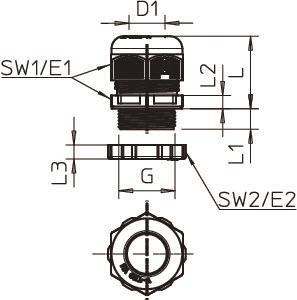 OBO V-TEC PG36+ LGR Kabelverschraubung m 