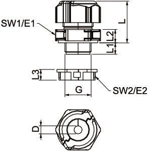 OBO V-TEC TB20 11-14 Kabelverschraubung 