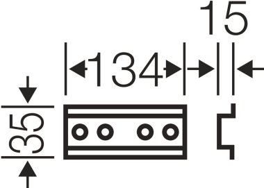 HENS Tragschiene L134MM           MITS15 