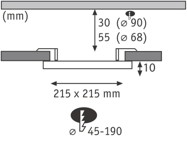 Paulmann EB Panel Veluna VariFit   93066 