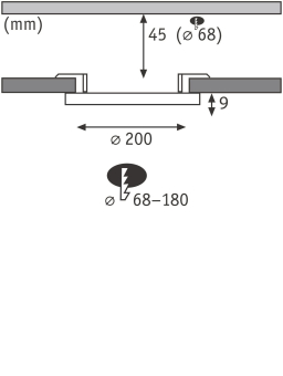 PAULM EB-Panel Veluna Edge IP44    79946 