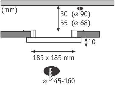Paulmann EB Panel Veluna VariFit   93061 