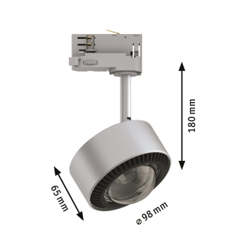 Paulmann ProRail3 Spot Aldan 1x9W  91388 