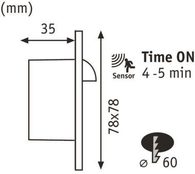 Paulmann Wand EBLSet Sensor eck    92923 