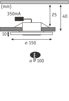 Paulmann EBL Set rund dim LED 3x6W 92917 