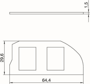 OBO MPRM2 2A Montageplatte m.2xLochbild 