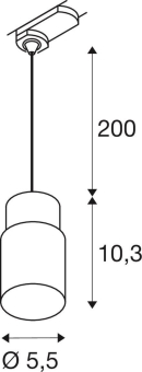 SLV PURI 2.0 Tube 3  Pendel-     1008277 