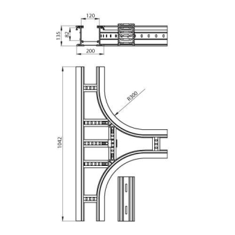 T-Abzweiger halogenfrei grau 135x200 R30 