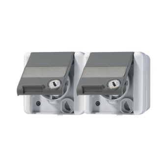 JG SCHUKO-Zweifach-Steckdose  8220 NAWSL 