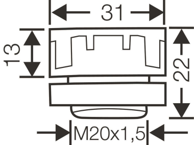 Hensel Druckausgleichselement,    BM 20G 