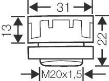 Hensel Druckausgleichselement,    BM 20G 