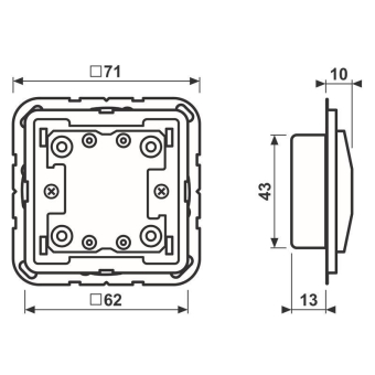 Jung KNX Taster Erweiterung  LSCD10911TE 