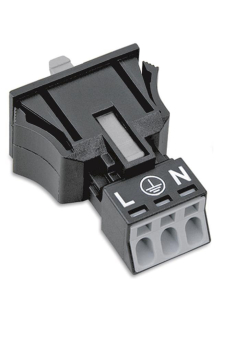 WAGO 890-703 Snap-In-Buchse,3-polig,Kod. 