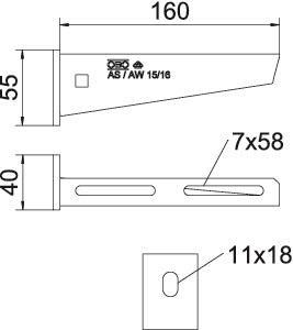 OBO AW 15 16 FT Wand-u.Stielausleger m. 