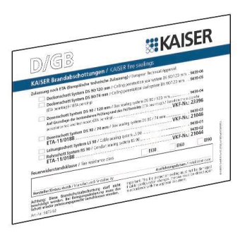 KAIS Schott-Kennzeichnungsschild 9473-91 
