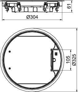 OBO GESR9 55U V 9011 Geräteeinsatz 