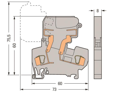 WAGO 281-611 2-Leiter-Sicherungsklemme 