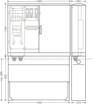 Hensel Ladeverteiler     Mi EV 43kW 3010 