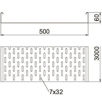 OBO MKS 650 FT Kabelrinne MKS gelocht 