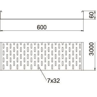 OBO MKS 660 FS Kabelrinne MKS gelocht m. 