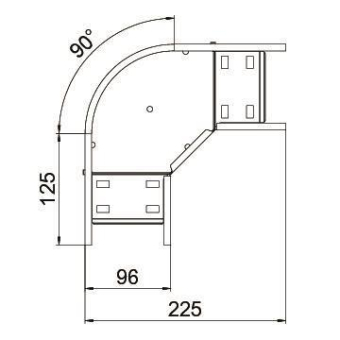 OBO RB 90 610 FSK SW Bogen 90° 