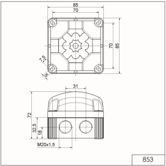Werma LED-Doppelblitzleuchte    85341055 