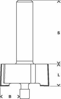 Bosch Falzfräser 8mm B 9,5mm  2608628350 