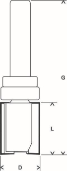 Bosch Bündigfräser 8mm D1     2608629385 