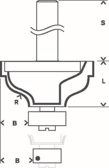 Bosch Profilfräser A 8mm R1   2608628393 