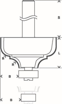 Bosch Profilfräser C 8mm R1   2608628396 