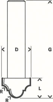 Bosch Profilfräser H 8mm R1   2608628398 