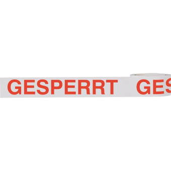 HEIN 186004 Klebeband GESPERRT weiß/rot 