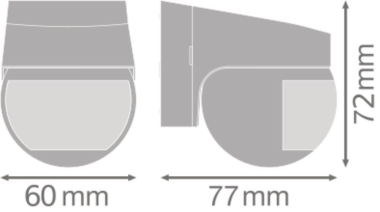 LEDV SENSOR WALL 110° IP44 WT 