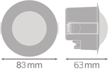 LEDV SENSOR CEILING FLUSH 360° WT 