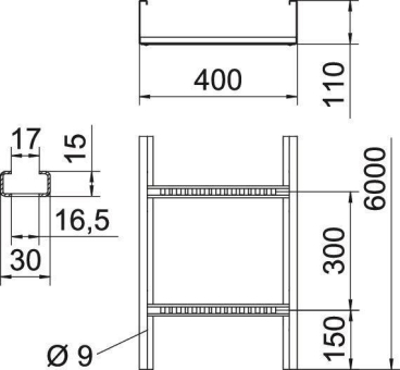 OBO WKLG 1140 FT Weitspannkabelleiter 