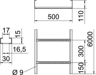 OBO WKLG 1150 A2 Weitspannkabelleiter 