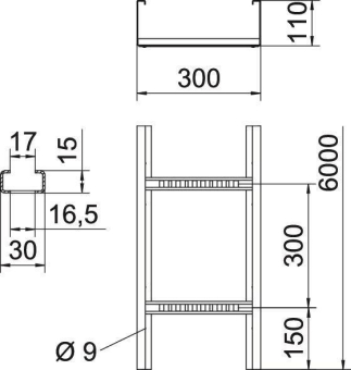 OBO WKLG 1130 A4 Weitspannkabelleiter 