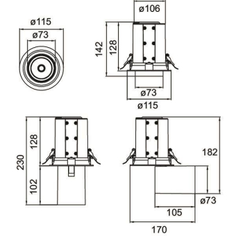 Brumberg LED-Strahler 20 W,   88755163DA 