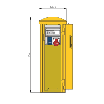 Walther Pollersäule m.RCD TypA  83313550 