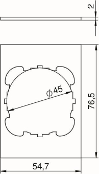 OBO T4B P1S 9011 Abdeckplatte 1xEK f.T4B 